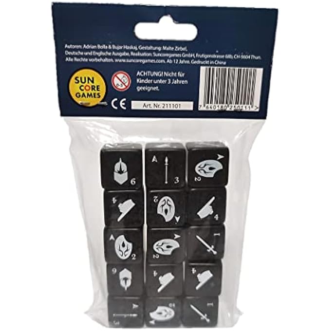 rayihni 211101 DICEWAR - KNIGHTS OF STEEL DICE SET BLACK (GERMAN/ENGLISH) - Image 2